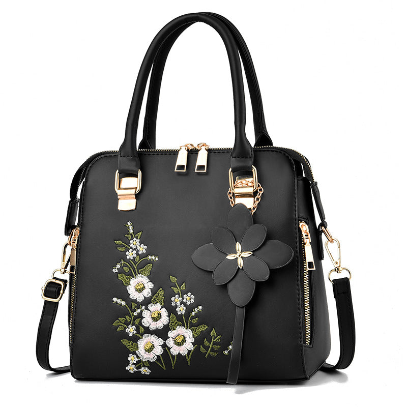 Fashion Flowers Embroidered Handbag Women Shoulder Messenger Bags Cj