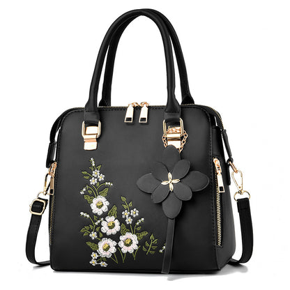 Fashion Flowers Embroidered Handbag Women Shoulder Messenger Bags Cj