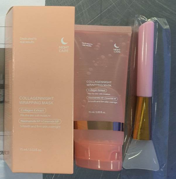 Face Night Mask Collagen Wrapping Mask Natural Ingredients Firming Elasticity & Hydration Anti-wrinkle For Skin Care