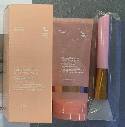 Face Night Mask Collagen Wrapping Mask Natural Ingredients Firming Elasticity & Hydration Anti-wrinkle For Skin Care