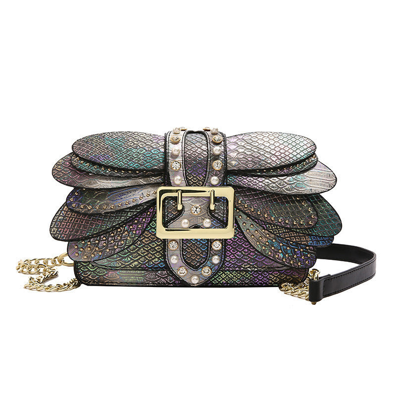 Studded Chain Shoulder Crossbody Bag Cj