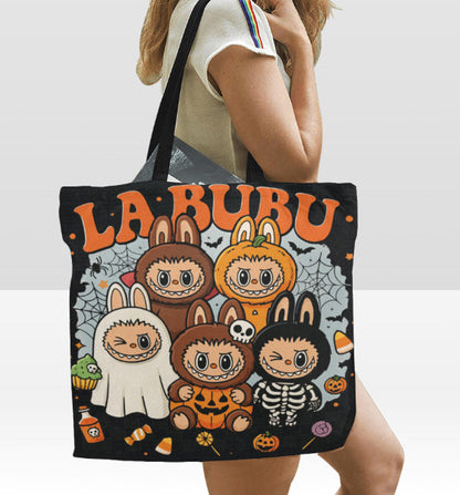La Bubu Labubu Costumes Trick or Treat Candy Large Halloween Tote Bag 18"x15" TerrificTrend