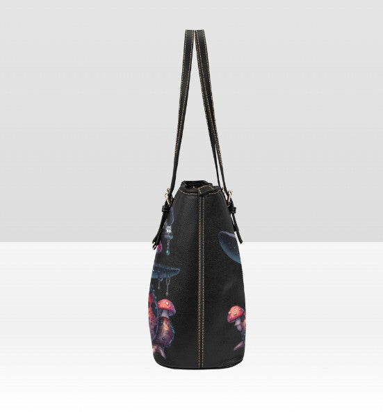 Custom Tote Hand Shoulder Bag 12 X 15 Gothic Toad Stool Frog Mushroom Halloween Terrifictrend