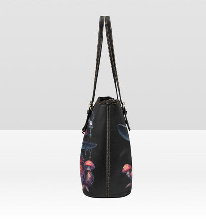 Custom Tote Hand Shoulder Bag 12 X 15 Gothic Toad Stool Frog Mushroom Halloween Terrifictrend