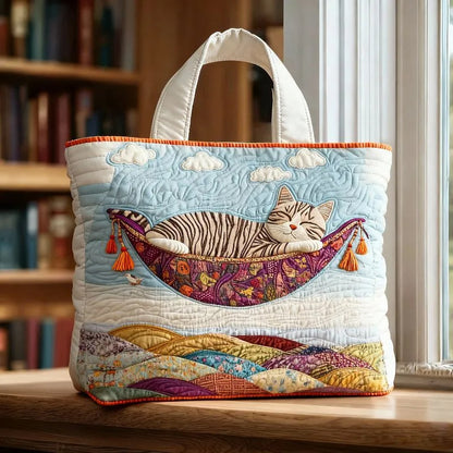 Creative, High-Capacity Tote Bag With Digital Print And Quilted Embroidery Cj