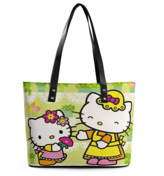 Custom Tote Hand Shoulder Bag 12 X 15 Spring Mother's Day Hello Kitty & Mom Terrifictrend
