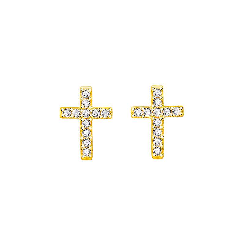 2024 New Fashion Stainless Steel Cross Earrings Product Temperament All Match Birthday Anniversary Earrings Small Gift - terrifictrend