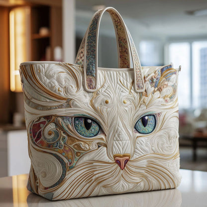 Creative, High-Capacity Tote Bag With Digital Print And Quilted Embroidery Cj