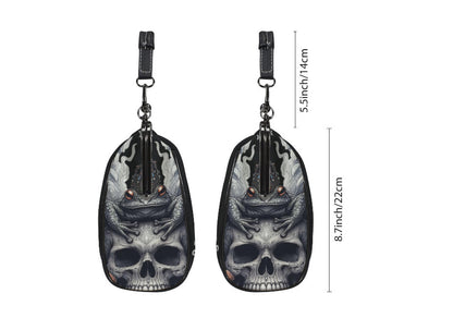 Dark Victorian Gothic Art Skull Toad Frog King Shoulder Cross Body Bag Satchel Kisslock