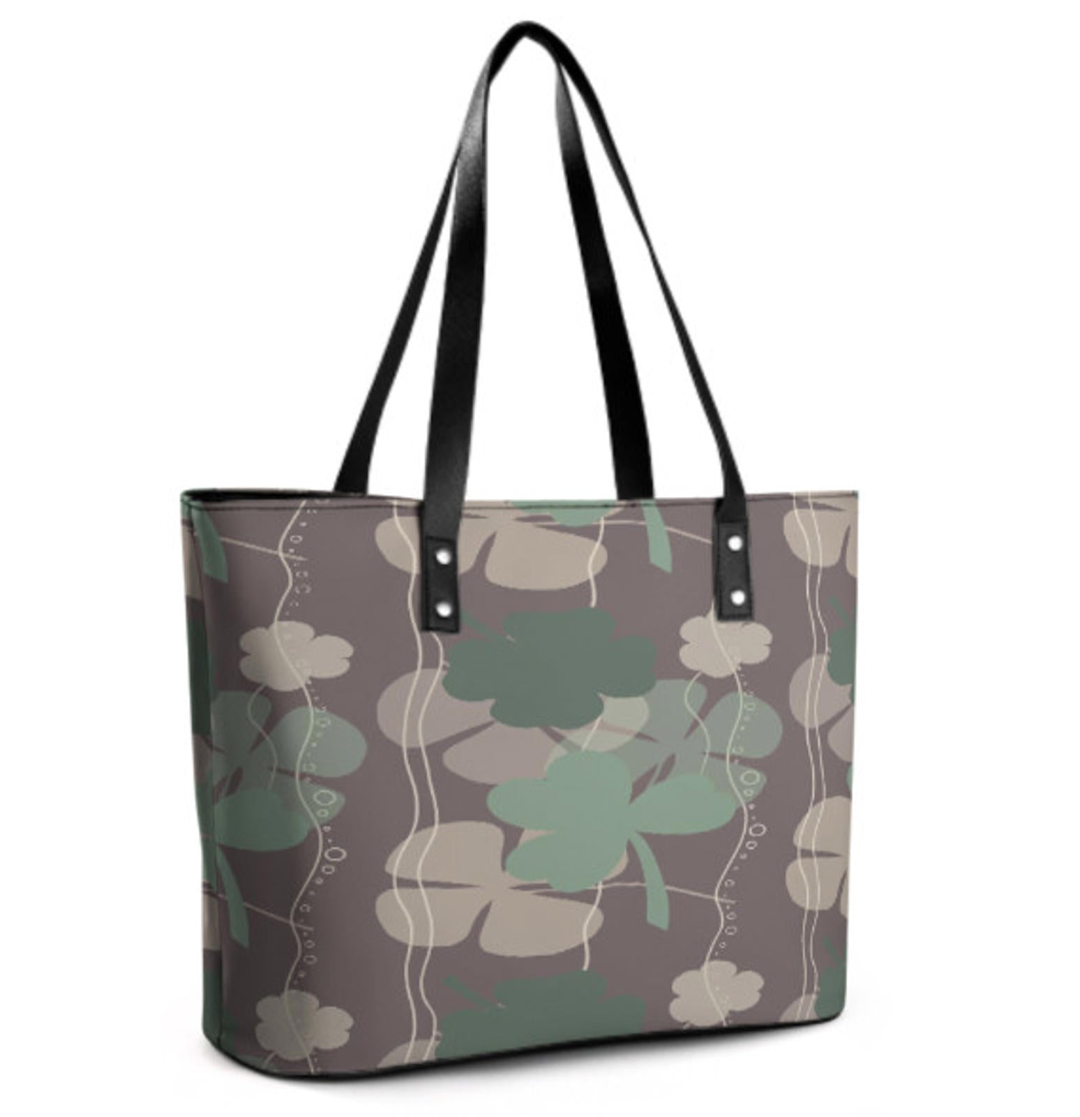 Custom Tote Hand Shoulder Bag 12 X 15 St Patricks Day Irish Shamrock Clover Luck Terrifictrend