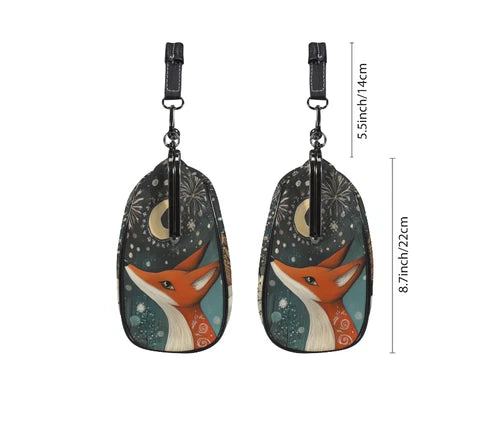 Boho Artsy Christmas Fox Holiday Shoulder Cross Body Hand Bag Satchel terrifictrend